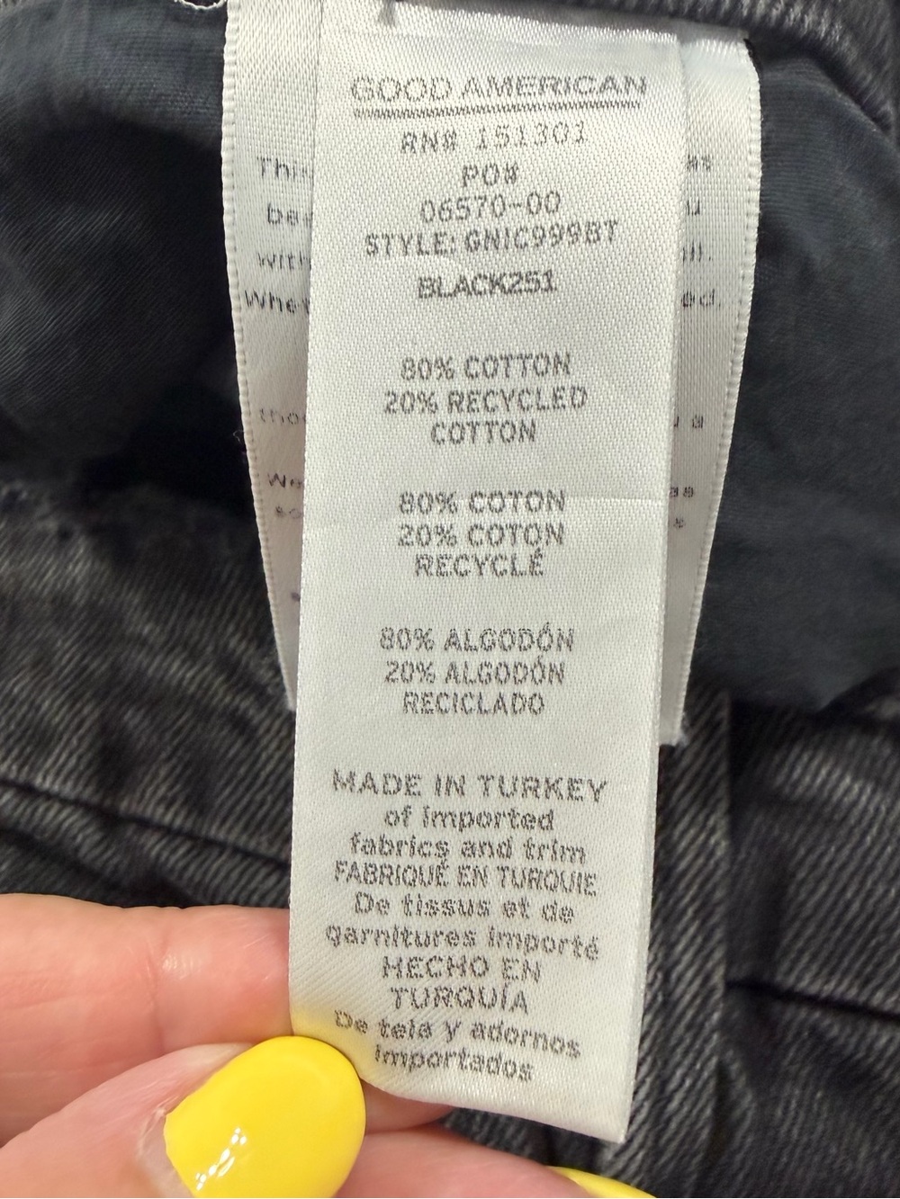 NWT Good American Good ’90s Black Relaxed Straight Jeans 18 - Picture 8 of 12
